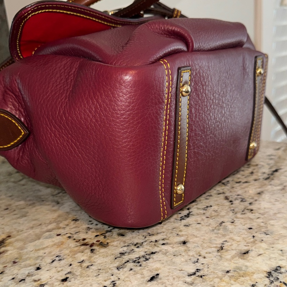 Dooney & Bourke Samba Satchel – Burgundy Leather - Picture 10 of 11